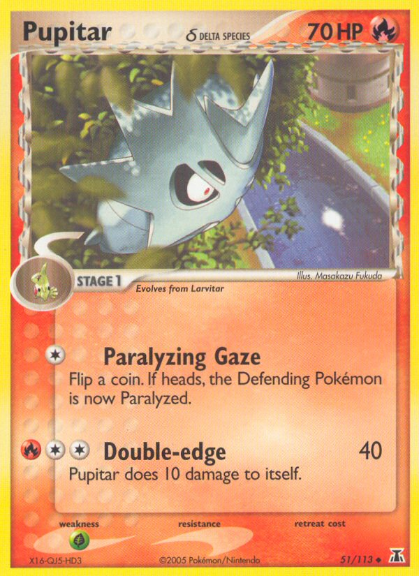 Pupitar (51/113) (Delta Species) [EX: Delta Species] | Jomio and Rueliete's Cards and Comics