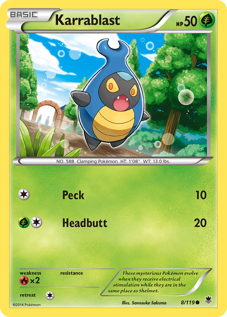 Karrablast (8/119) [XY: Phantom Forces] | Jomio and Rueliete's Cards and Comics