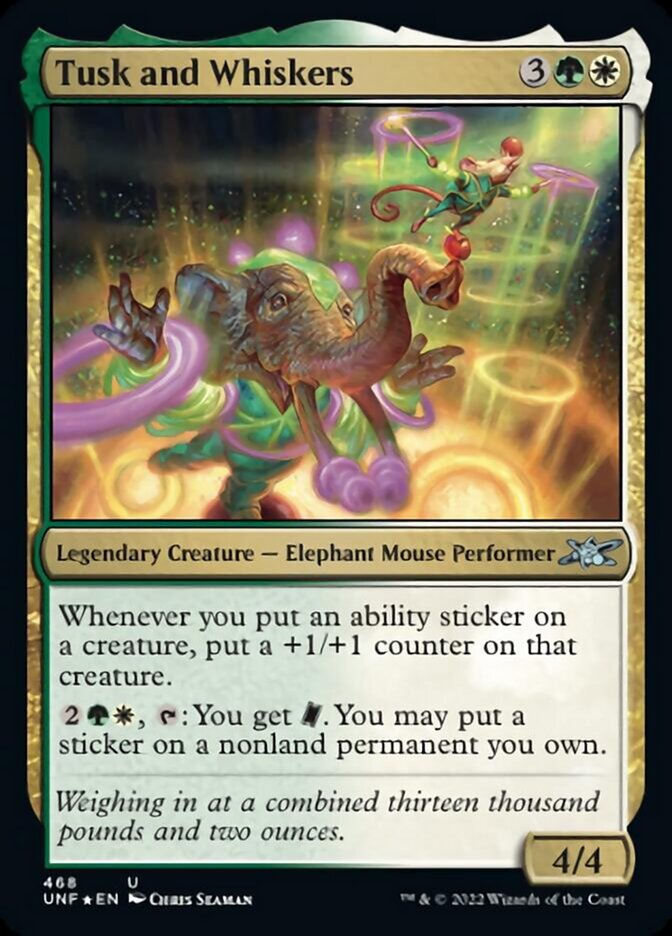 Tusk and Whiskers (Galaxy Foil) [Unfinity] | Jomio and Rueliete's Cards and Comics
