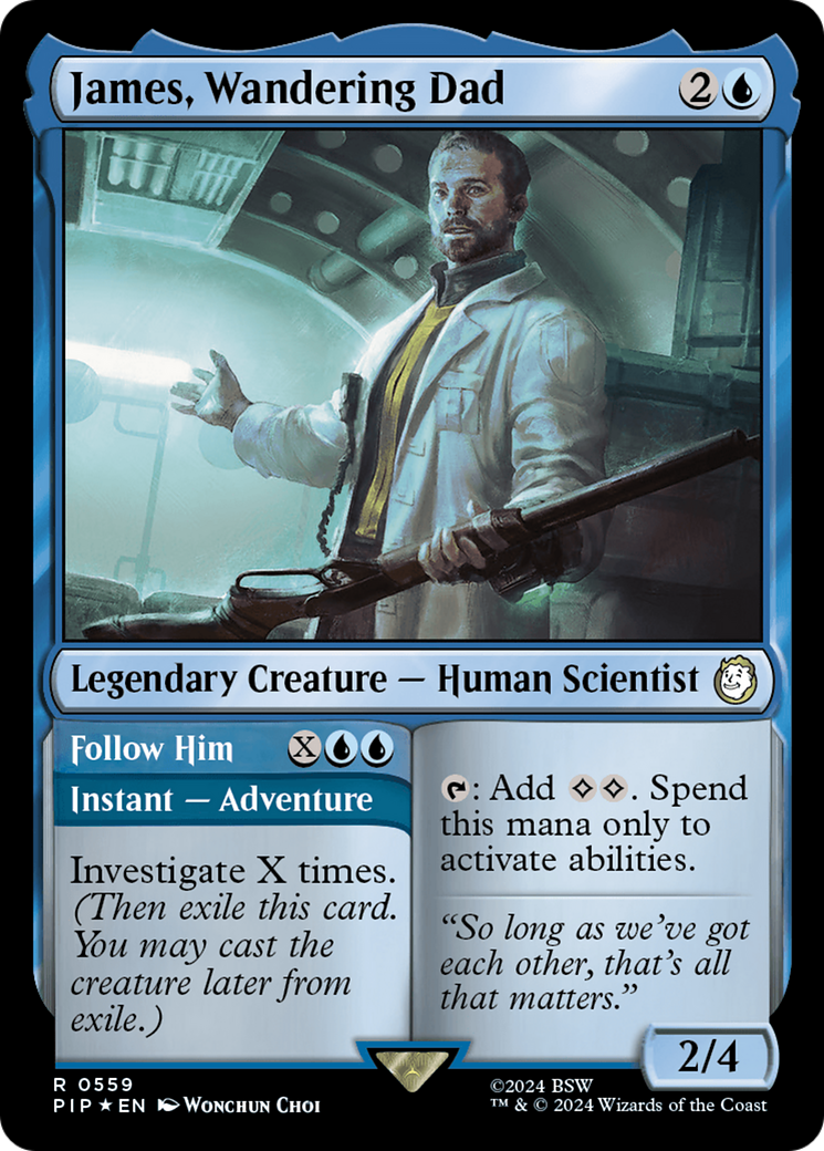 James, Wandering Dad // Follow Him (Surge Foil) [Fallout] | Jomio and Rueliete's Cards and Comics