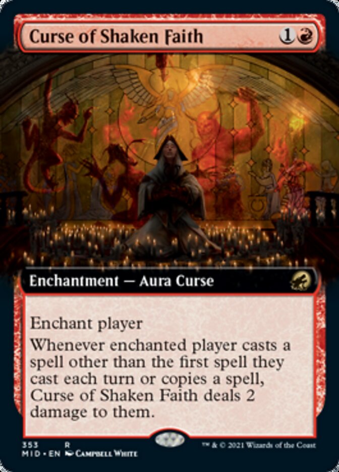 Curse of Shaken Faith (Extended Art) [Innistrad: Midnight Hunt] | Jomio and Rueliete's Cards and Comics