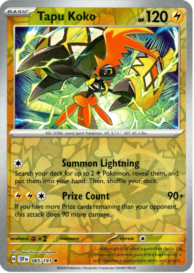 Tapu Koko (065/191) [Scarlet & Violet: Surging Sparks] | Jomio and Rueliete's Cards and Comics