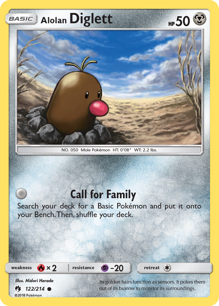 Alolan Diglett (122/214) [Sun & Moon: Lost Thunder] | Jomio and Rueliete's Cards and Comics
