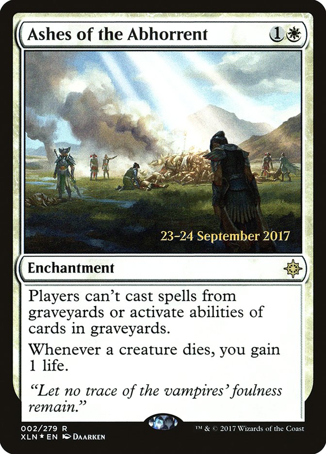 Ashes of the Abhorrent [Ixalan Prerelease Promos] | Jomio and Rueliete's Cards and Comics