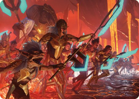 Roar of Resistance Art Card [Phyrexia: All Will Be One Art Series] | Jomio and Rueliete's Cards and Comics