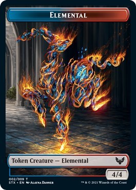 Elemental // Pest Double-Sided Token [Strixhaven: School of Mages Tokens] | Jomio and Rueliete's Cards and Comics