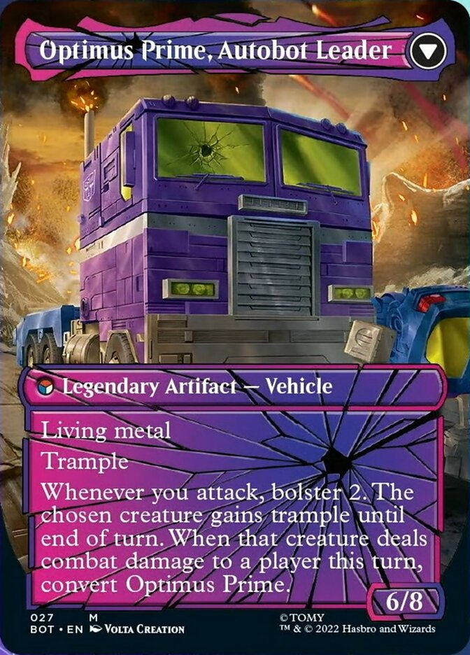 Optimus Prime, Hero // Optimus Prime, Autobot Leader (Shattered Glass) [Transformers] | Jomio and Rueliete's Cards and Comics