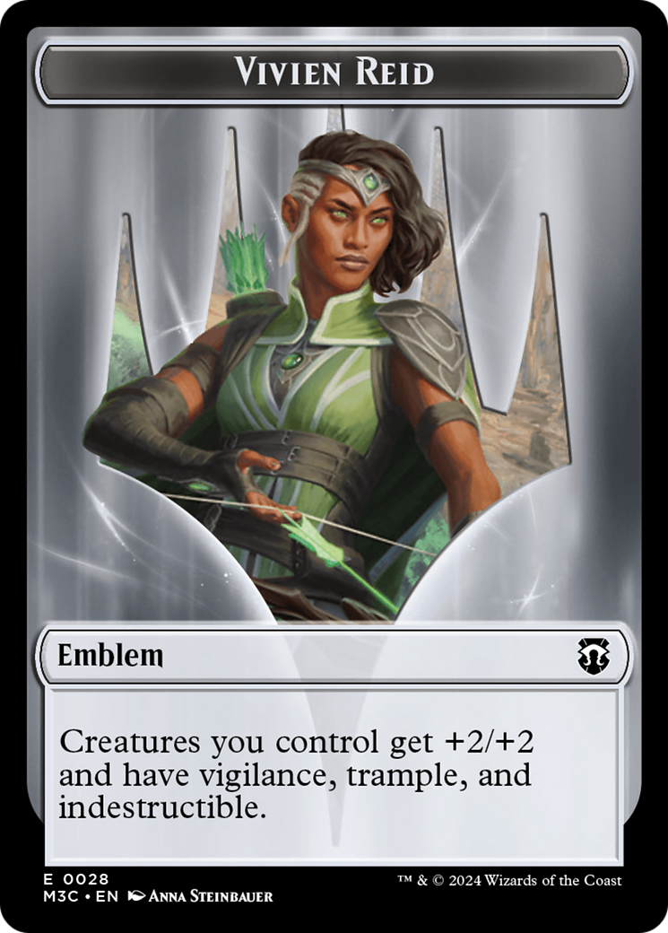 Forest Dryad (Ripple Foil) // Emblem - Vivien Reid Double-Sided Token [Modern Horizons 3 Commander Tokens] | Jomio and Rueliete's Cards and Comics