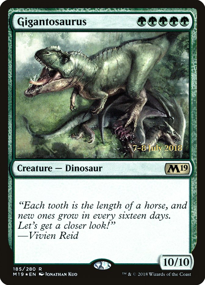 Gigantosaurus [Core Set 2019 Prerelease Promos] | Jomio and Rueliete's Cards and Comics