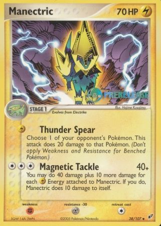 Manectric EX (38/107) (Deoxys Prerelease Promo) [Nintendo: Black Star Promos] | Jomio and Rueliete's Cards and Comics