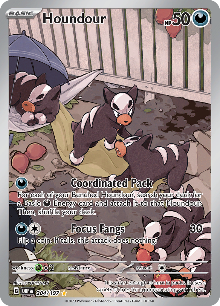 Houndour (204/197) [Scarlet & Violet: Obsidian Flames] | Jomio and Rueliete's Cards and Comics