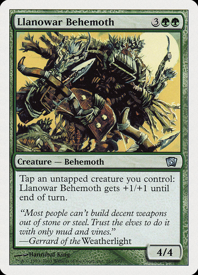 Llanowar Behemoth (8th Edition) [Oversize Cards] | Jomio and Rueliete's Cards and Comics