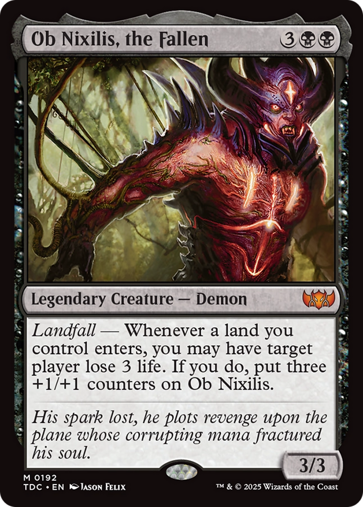 Ob Nixilis, the Fallen [Tarkir: Dragonstorm Commander] | Jomio and Rueliete's Cards and Comics