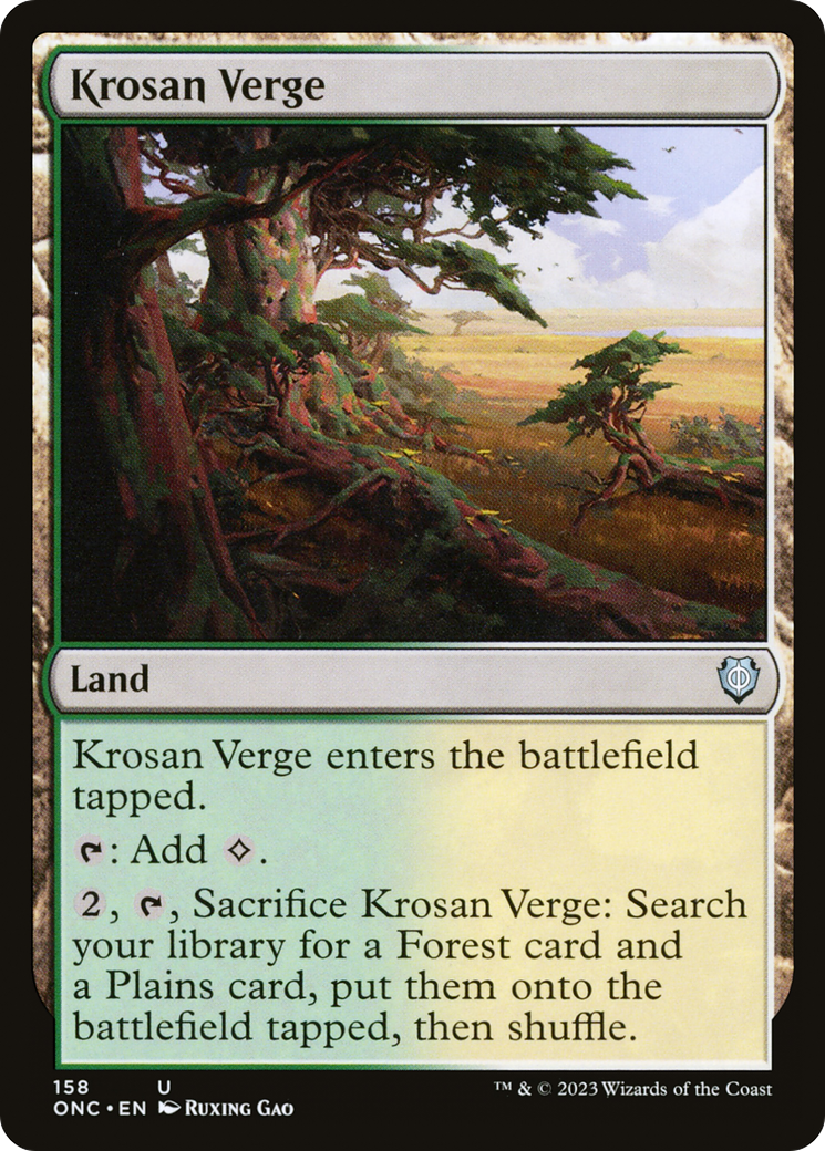 Krosan Verge [Phyrexia: All Will Be One Commander] | Jomio and Rueliete's Cards and Comics