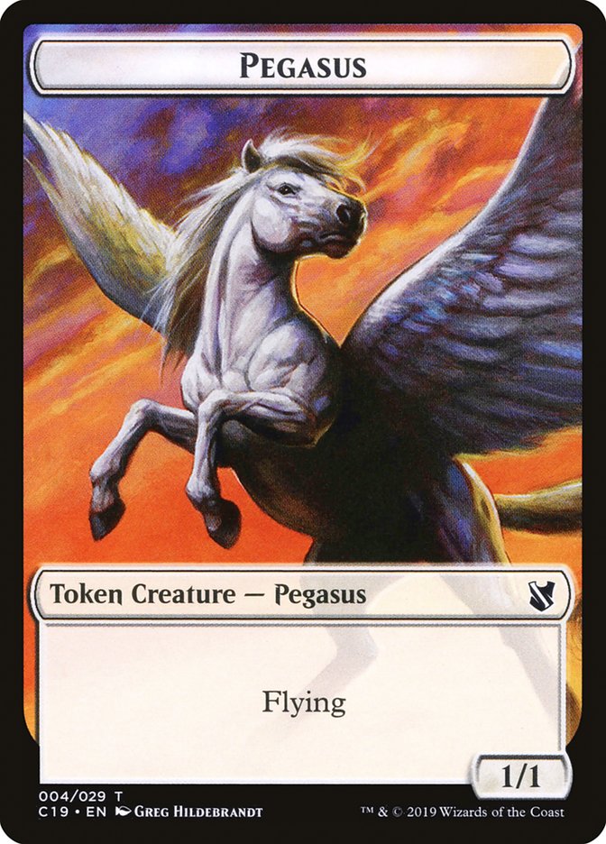 Pegasus Token [Commander 2019 Tokens] | Jomio and Rueliete's Cards and Comics