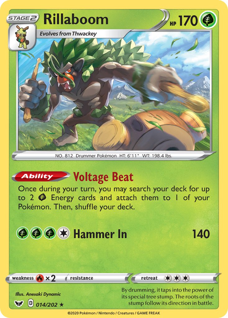 Rillaboom (014/202) (Theme Deck Exclusive) [Sword & Shield: Base Set] | Jomio and Rueliete's Cards and Comics