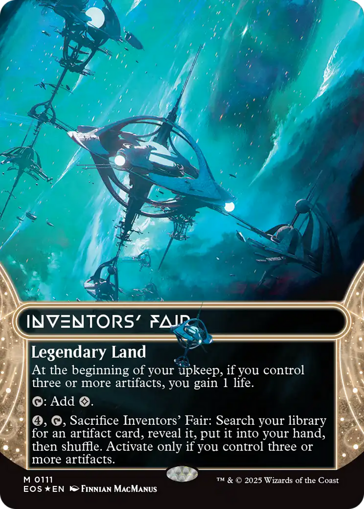 Inventors' Fair (0111) (Borderless) (Galaxy Foil) [Edge of Eternities: Stellar Sights] | Jomio and Rueliete's Cards and Comics