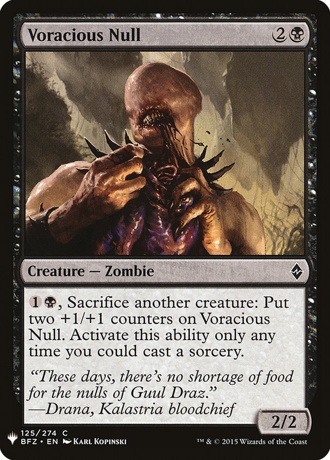 Voracious Null [Mystery Booster] | Jomio and Rueliete's Cards and Comics