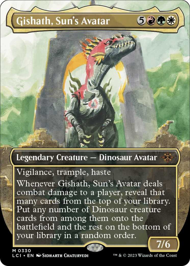 Gishath, Sun's Avatar (Borderless) [The Lost Caverns of Ixalan] | Jomio and Rueliete's Cards and Comics