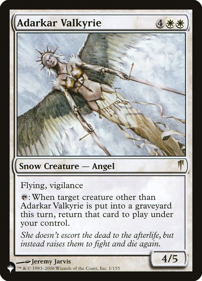 Adarkar Valkyrie [The List] | Jomio and Rueliete's Cards and Comics