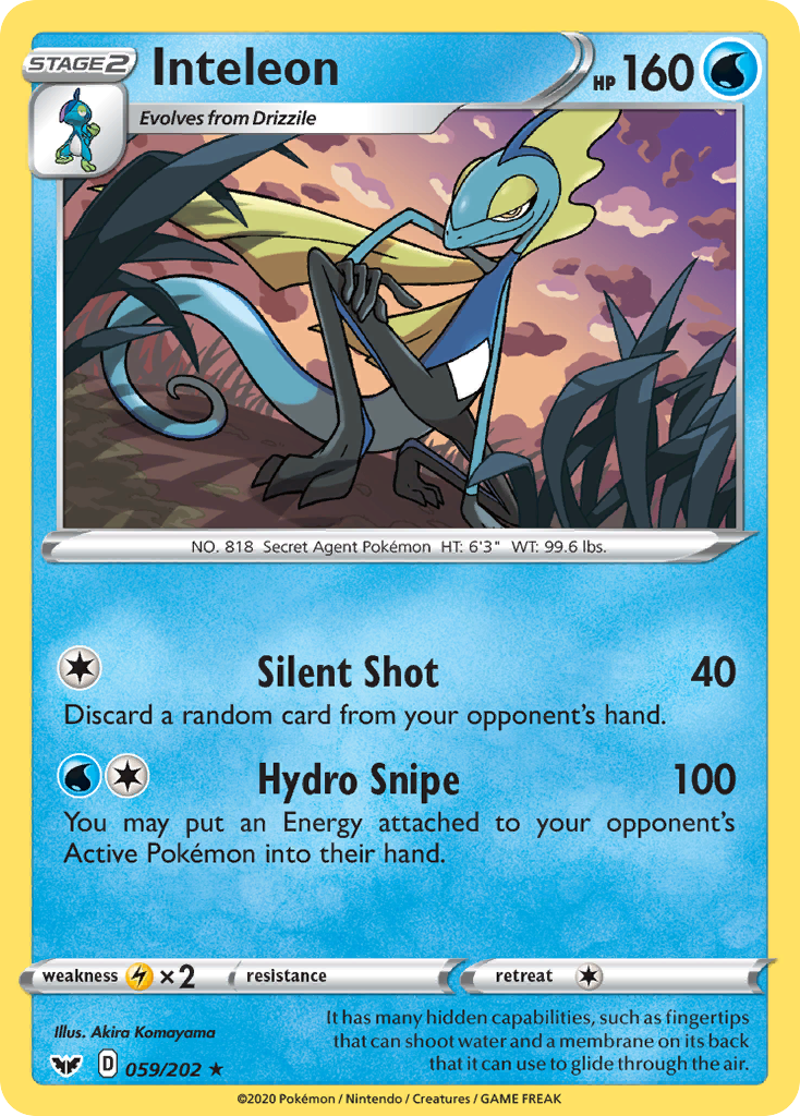 Inteleon (059/202) [Sword & Shield: Base Set] | Jomio and Rueliete's Cards and Comics