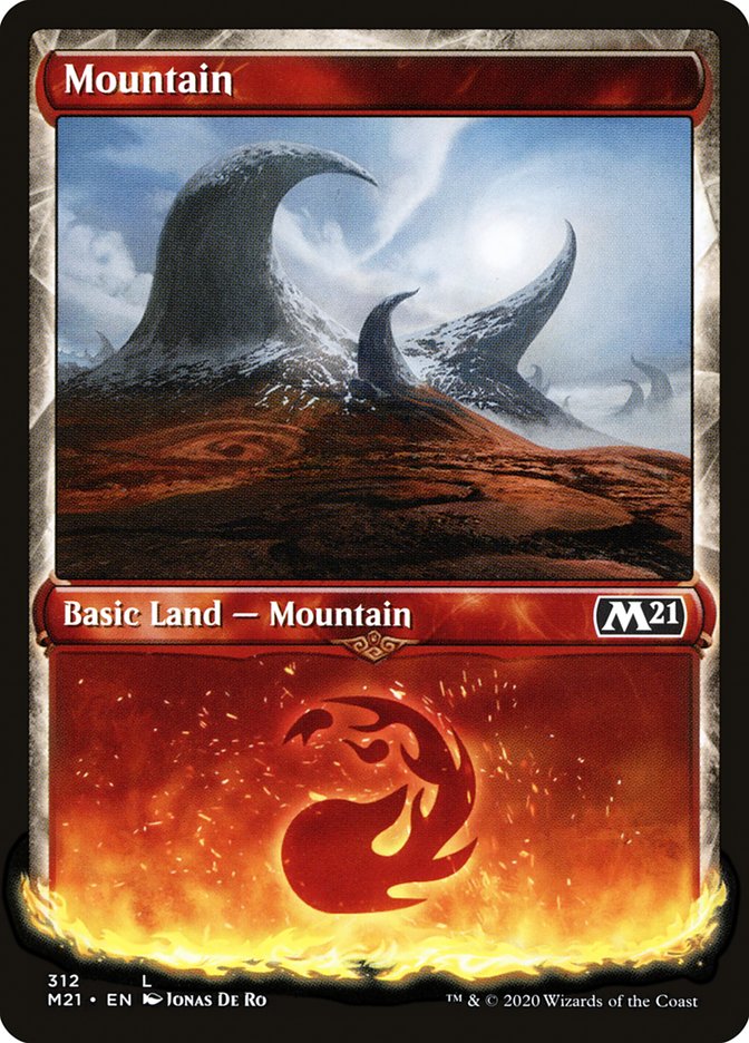 Mountain (312) (Showcase) [Core Set 2021] | Jomio and Rueliete's Cards and Comics