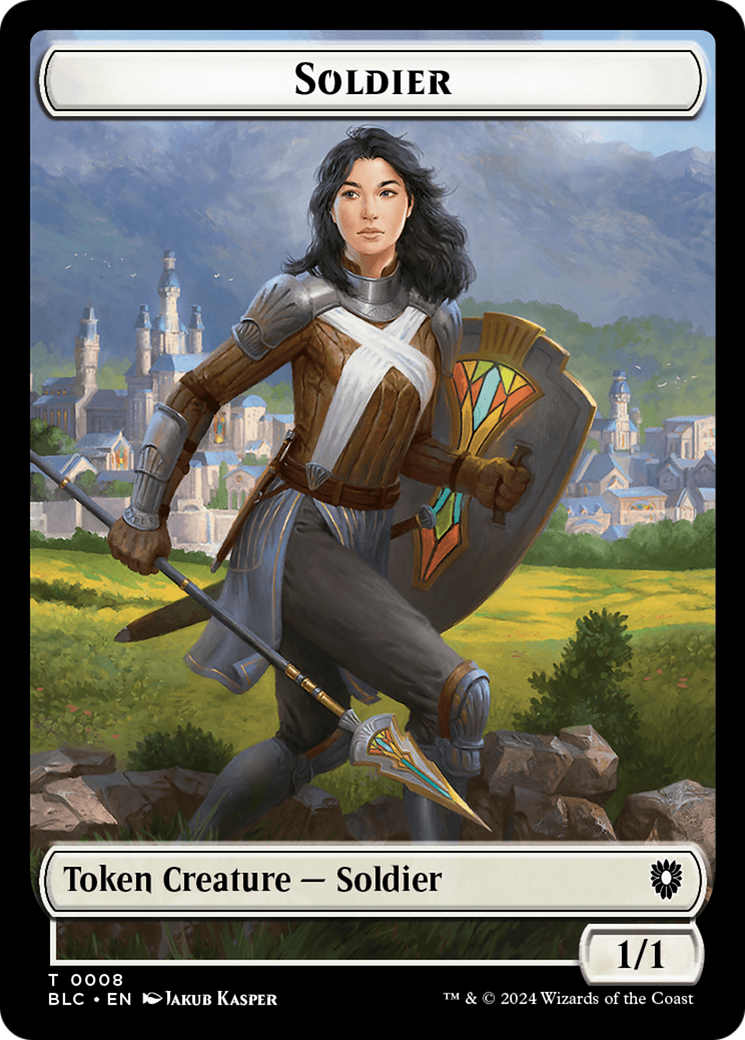 Human // Soldier Double-Sided Token [Bloomburrow Commander Tokens] | Jomio and Rueliete's Cards and Comics