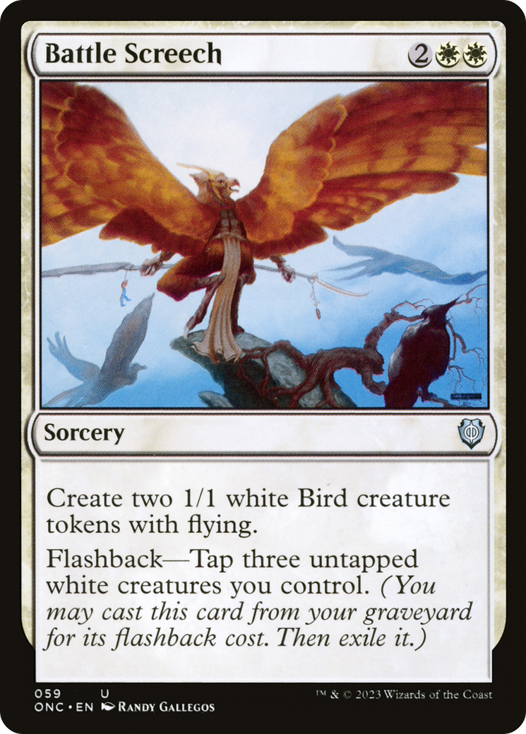 Battle Screech [Phyrexia: All Will Be One Commander] | Jomio and Rueliete's Cards and Comics