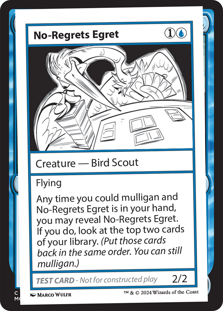 No-Regrets Egret [Mystery Booster 2 Playtest Cards] | Jomio and Rueliete's Cards and Comics