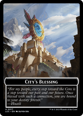 City's Blessing // Dinosaur Double-Sided Token [The Lost Caverns of Ixalan Commander Tokens] | Jomio and Rueliete's Cards and Comics