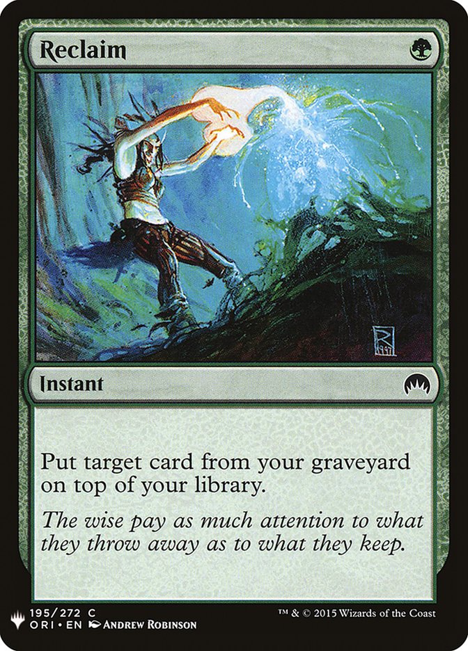 Reclaim [Mystery Booster] | Jomio and Rueliete's Cards and Comics