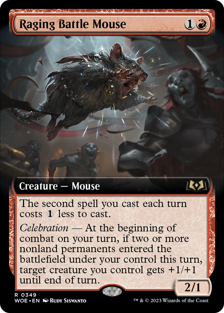 Raging Battle Mouse (Extended Art) [Wilds of Eldraine] | Jomio and Rueliete's Cards and Comics