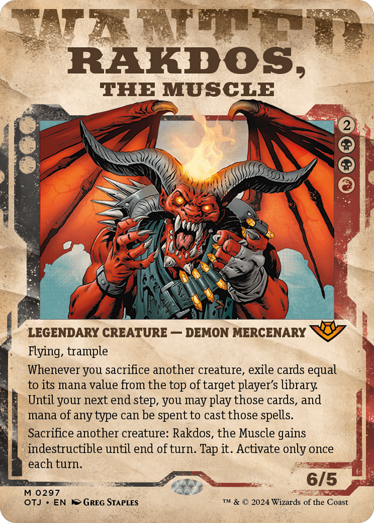 Rakdos, the Muscle (Showcase) [Outlaws of Thunder Junction] | Jomio and Rueliete's Cards and Comics