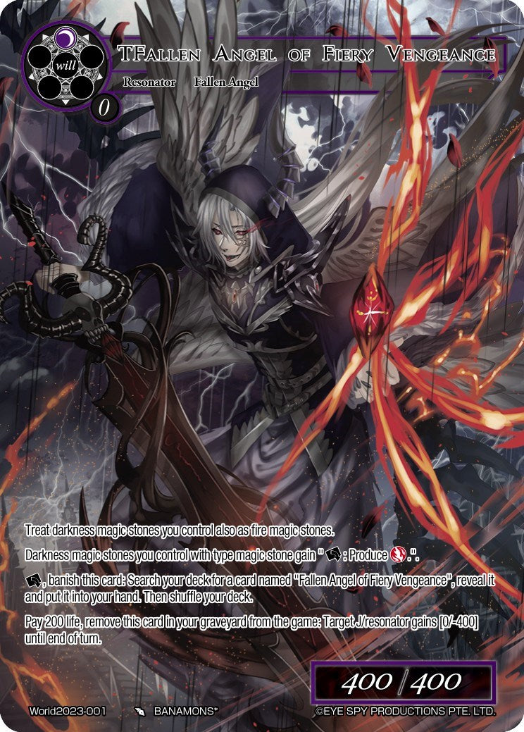 TFallen Angel of Fiery Vengeance (World2023-001) [Promo Cards] | Jomio and Rueliete's Cards and Comics