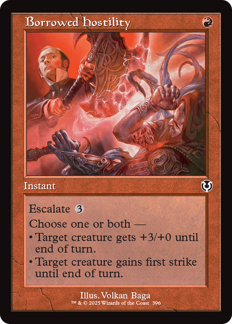 Borrowed Hostility (Retro Frame) [Innistrad Remastered] | Jomio and Rueliete's Cards and Comics