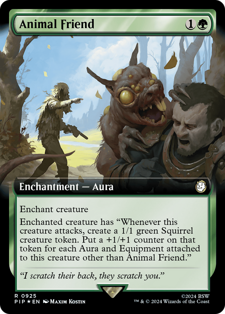Animal Friend (Extended Art) (Surge Foil) [Fallout] | Jomio and Rueliete's Cards and Comics