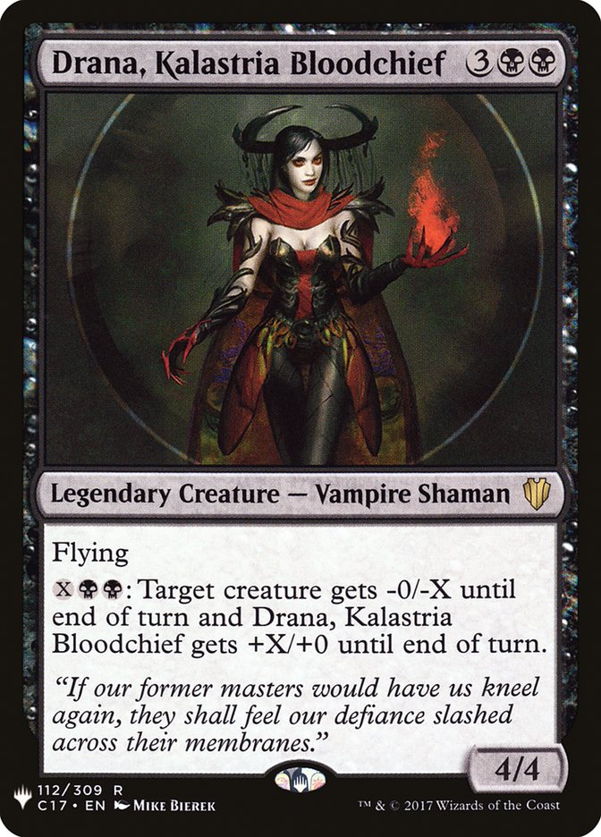 Drana, Kalastria Bloodchief [The List] | Jomio and Rueliete's Cards and Comics
