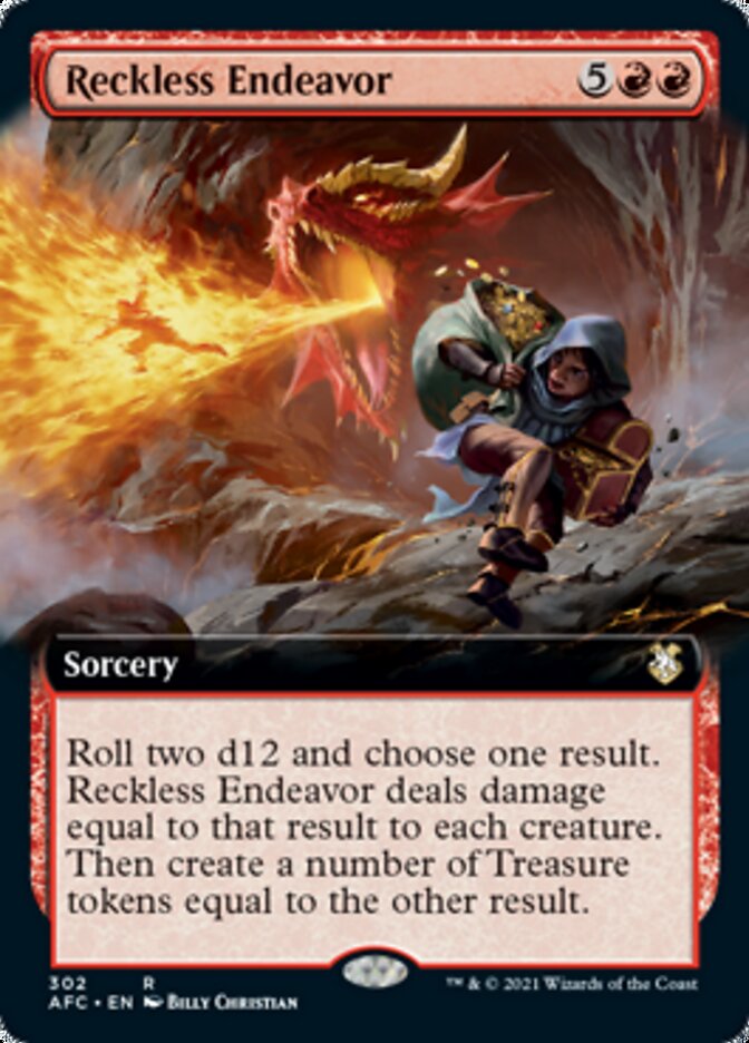 Reckless Endeavor (Extended Art) [Dungeons & Dragons: Adventures in the Forgotten Realms Commander] | Jomio and Rueliete's Cards and Comics