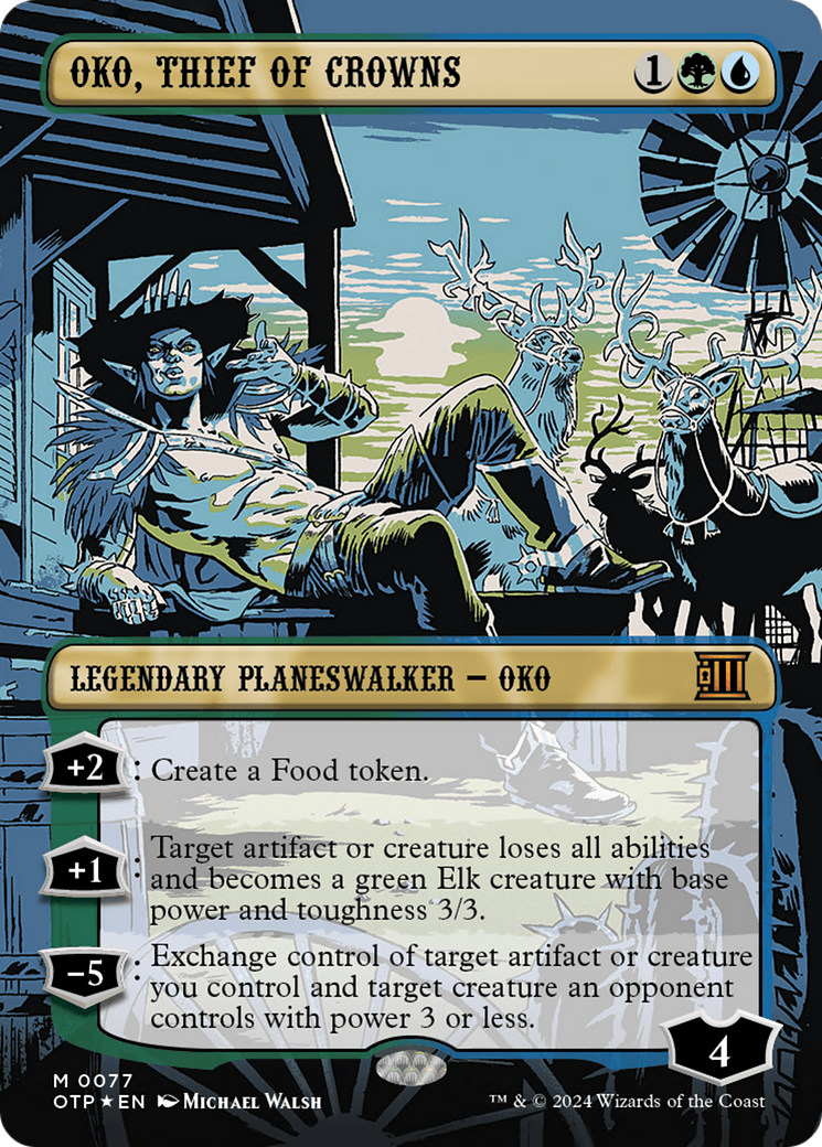 Oko, Thief of Crowns (Textured Foil) [Outlaws of Thunder Junction: Breaking News] | Jomio and Rueliete's Cards and Comics