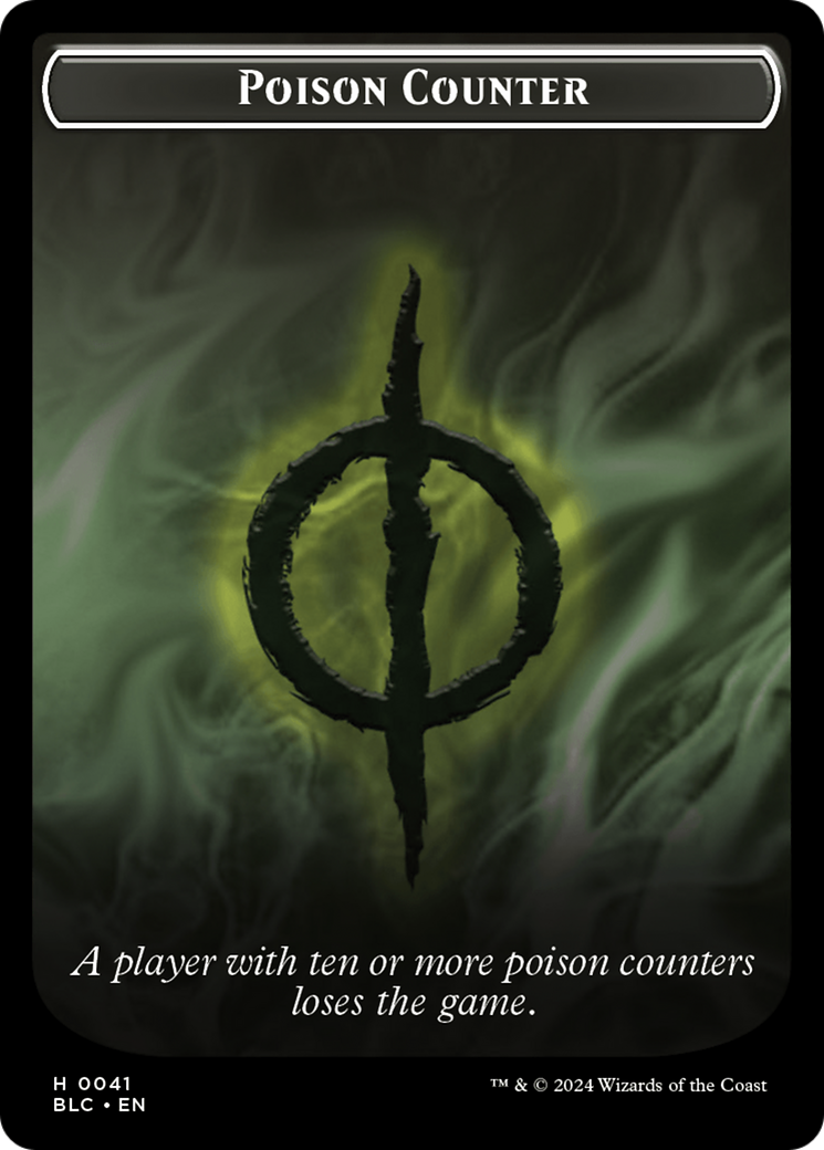 Rabbit // Poison Counter Double-Sided Token [Bloomburrow Commander Tokens] | Jomio and Rueliete's Cards and Comics