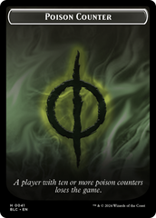 Rabbit // Poison Counter Double-Sided Token [Bloomburrow Commander Tokens] | Jomio and Rueliete's Cards and Comics