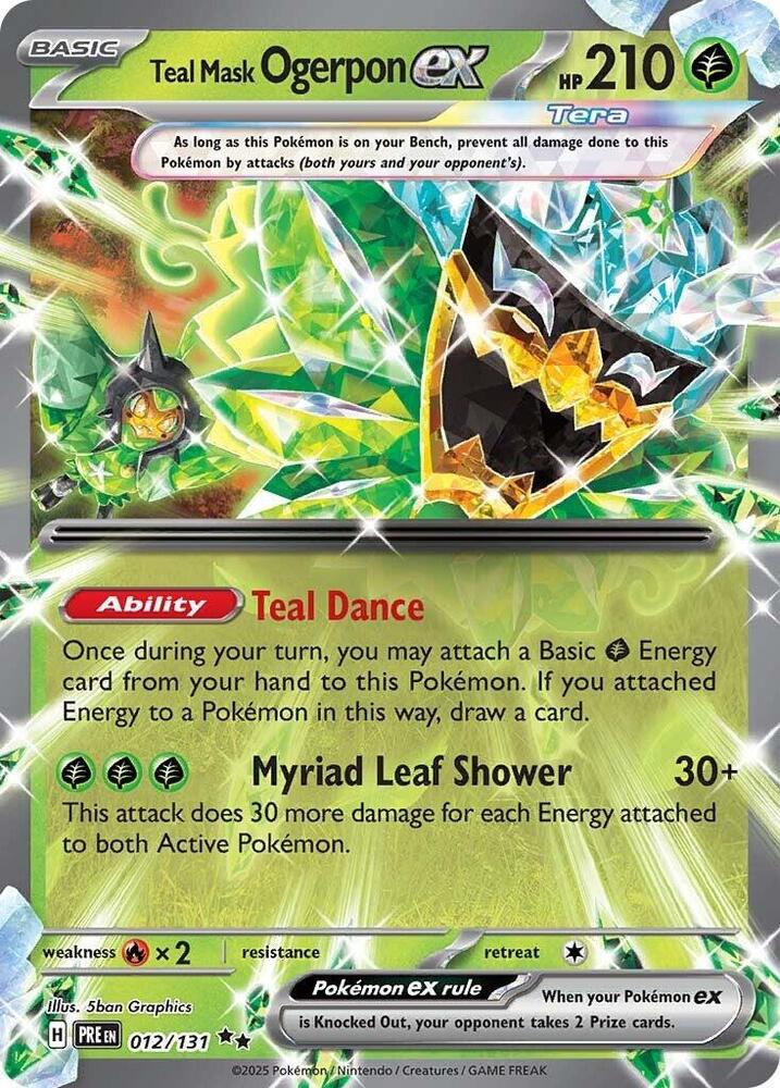 Teal Mask Ogerpon ex (012/131) [Scarlet & Violet: Prismatic Evolutions] | Jomio and Rueliete's Cards and Comics