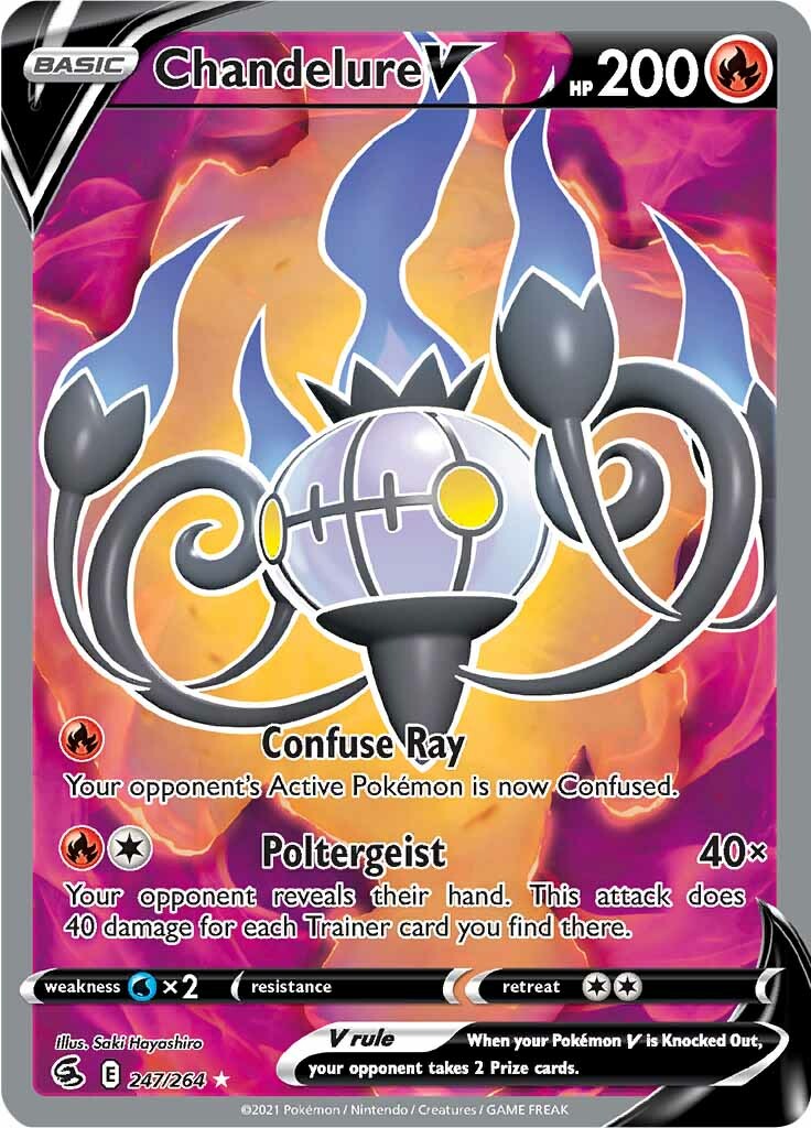 Chandelure V (247/264) [Sword & Shield: Fusion Strike] | Jomio and Rueliete's Cards and Comics