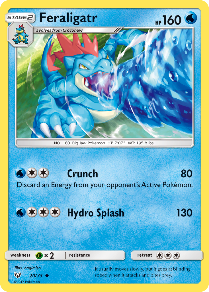 Feraligatr (20/73) [Sun & Moon: Shining Legends] | Jomio and Rueliete's Cards and Comics