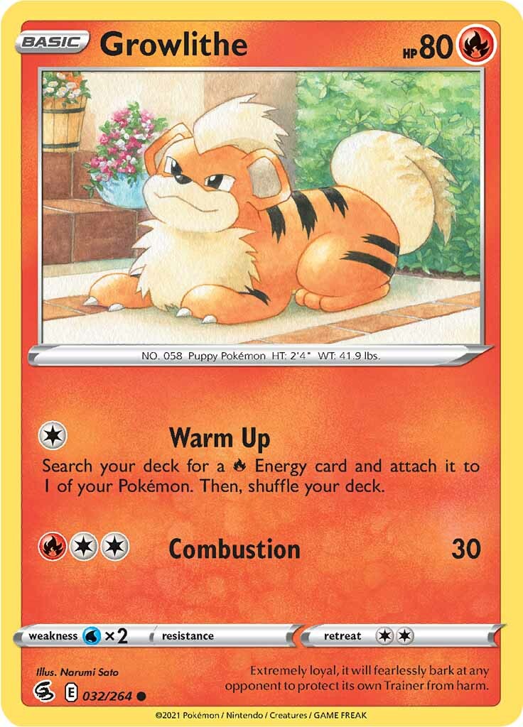 Growlithe (032/264) [Sword & Shield: Fusion Strike] | Jomio and Rueliete's Cards and Comics