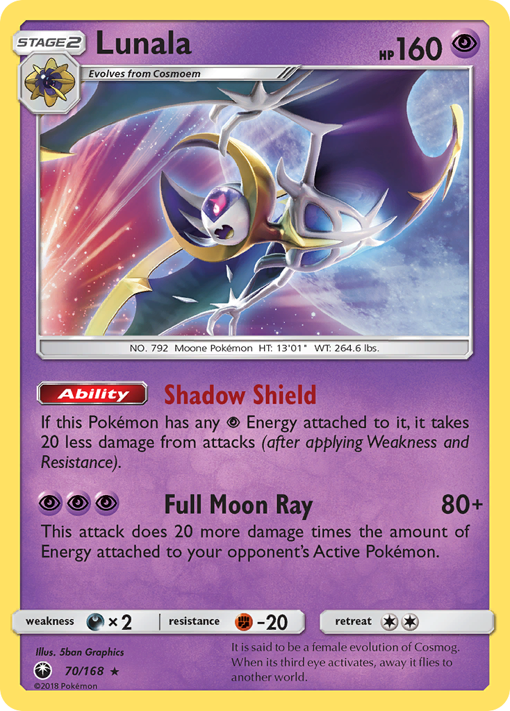 Lunala (70/168) [Sun & Moon: Celestial Storm] | Jomio and Rueliete's Cards and Comics
