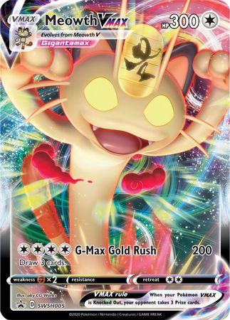 Meowth VMAX (SWSH005) (Jumbo Card) [Sword & Shield: Black Star Promos] | Jomio and Rueliete's Cards and Comics