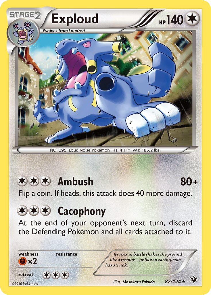Exploud (82/124) [XY: Fates Collide] | Jomio and Rueliete's Cards and Comics