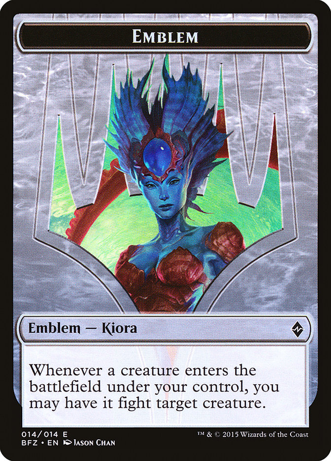 Kiora, Master of the Depths Emblem [Battle for Zendikar Tokens] | Jomio and Rueliete's Cards and Comics