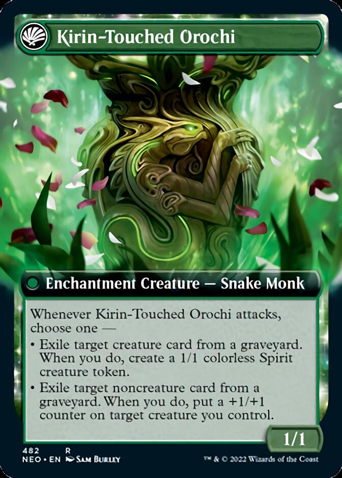 Teachings of the Kirin // Kirin-Touched Orochi (Extended Art) [Kamigawa: Neon Dynasty] | Jomio and Rueliete's Cards and Comics